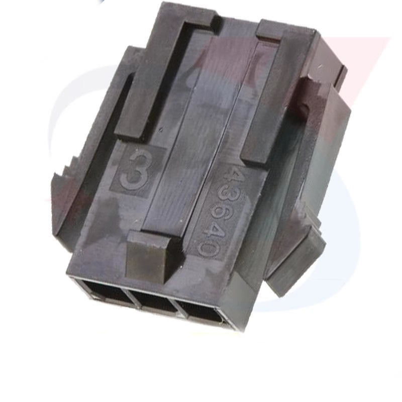 Штепсельная вилка Микро-пригонки 3,0 Molex 43640-0300 расквартировывая одиночный Низко-галоид ушей держателя панели штыря строки 3 в запасе 43640-0300