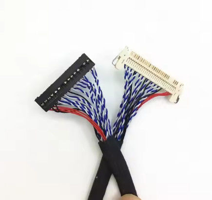 100% испытание 1,25 мм 2,0 мм проход 20 30 40 штиф соединителя LVDS защищенная проволока LCD дисплей кабель сборка