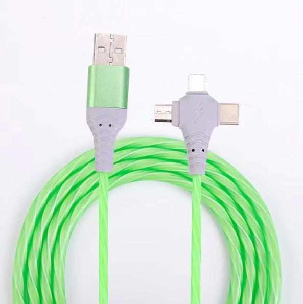 Горячая продажа заводская цена 3 в 1 USB кабель для освещения ночью и дата передачи светящийся кабель