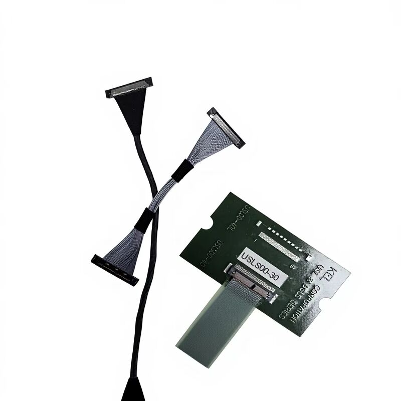 USLS20-30-010-B 30-контактный микрокоаксиальный LVDS кабель для высокоскоростной передачи с шагом 0,4 мм, сборка на заказ