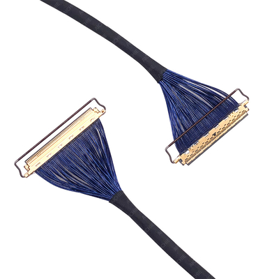 Ультратонкий коаксиальный жгут LVDS для светодиодных дисплеев с серебряным покрытием и фиксацией, надежные производители кабельных сборок